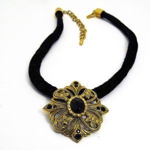 Black Onyx Romantic Style Choker Victorian Revival